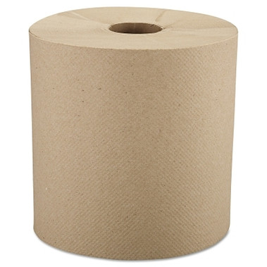 Windsoft Nonperforated Roll Towels, 8" x 800ft, Brown (6 EA / CT)