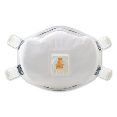 3M Personal Safety Division N100 Particulate Respirator, Half Facepiece, Non-Oil Particles, White (1 EA / EA)