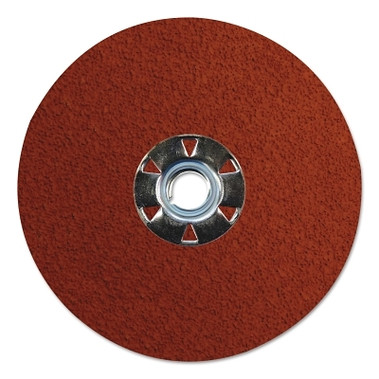 Weiler Tiger Ceramic Resin Fiber Discs, 5 in Dia, 5/8 Arbor, 24 Grit, Ceramic (25 EA / BX)