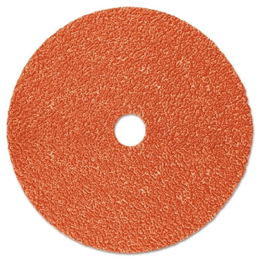 3M Abrasive 787C Fibre Discs, Ceramic, 4 1/2 in Dia, 7/8 in Arbor, 36+ Grit (100 DC / CA)