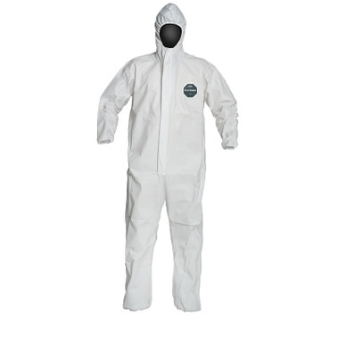 DuPont ProShield 50 Hooded Coveralls with Elastic Wrists/Ankles, White, 3X-Large (25 EA / CA)