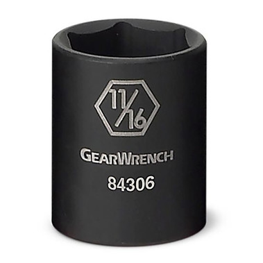 GEARWRENCH 6 Point Standard Impact SAE Sockets, 3/8 in Dr, 13/16 in Opening (1 EA / EA)