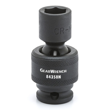 GEARWRENCH 6 Point Standard Universal Impact SAE Sockets, 3/8 in Dr, 1/2 in Opening (1 EA / EA)