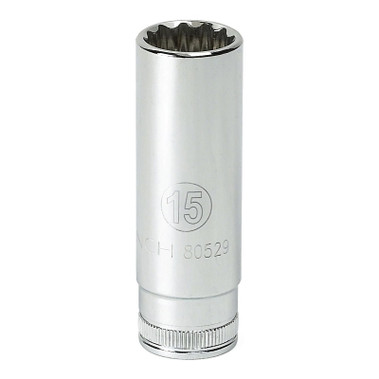 Apex 3/8 in Drive 6 and 12 Point Metric Deep Length Sockets, 9 mm Tip, 12 Pts (1 EA / EA)