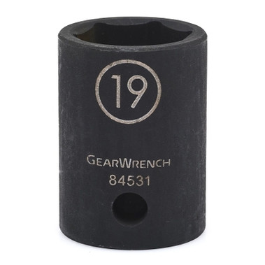 GEARWRENCH 6 Point Standard Impact Metric Sockets, 1/2 in Dr, 17 mm Opening (1 EA / EA)