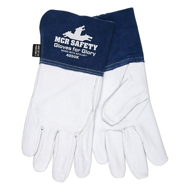 MCR Safety Gloves For Glory, Leather, Medium, White (6 PR / CA)