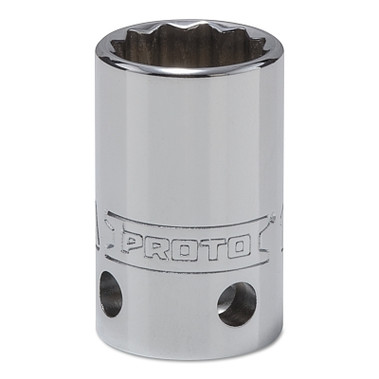 Proto Tether-Ready Drive Deep Sockets, 1/2 in Drive, 17 mm, 1 1/2 in L, 12 Points (1 EA / EA)