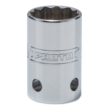 Proto Tether-Ready Drive Deep Sockets, 1/2 in Drive, 18 mm, 1 1/2 in L, 12 Points (1 EA / EA)