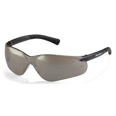MCR Safety BearKat BK3 Series Safety Glasses, Silver Mirror Lens, Duramass Scratch-Resistant, Gray Frame (12 PR / DZ)