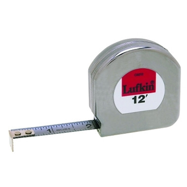 Crescent/Lufkin Mezurall Pocket Measuring Tapes, 1/2 in x 12 ft, 1/16 in; 1/8 in Grad. (1 EA / EA)