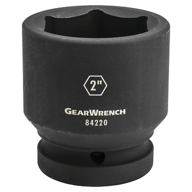 GEARWRENCH 1 in Drive 6 Point Standard Impact Sockets, 2 in (1 EA / EA)