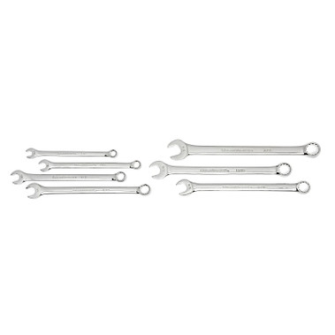 GEARWRENCH Long Pattern Combination Metric Wrench Sets, 12 Points, SAE, Chrome, 7 Pc. (1 ST / ST)