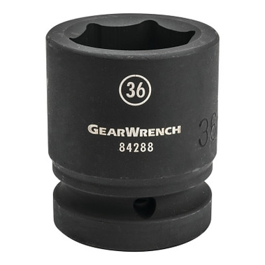GEARWRENCH 1 in Drive 6 Point Standard Impact Sockets, 27 mm (1 EA / EA)