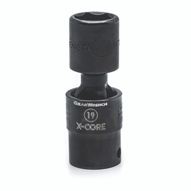 GEARWRENCH 6 Point Standard X-Core Pinless Universal Impact Metric Socket, 1/2 in Drive, 19 mm Opening (1 EA / EA)