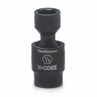 GEARWRENCH 6 Point Standard X-Core Pinless Universal Impact SAE Socket, 3/8 in Drive, 7/16 in Opening (1 EA / EA)