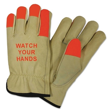 West Chester Driver Gloves, Grain Cowhide Leather, Medium, Green (12 PR / DZ)