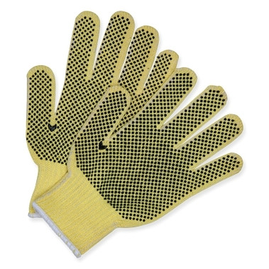 MCR Safety Gauge DuPont Kevlar Plait, Regular Weight Kevlar Gloves, Large, Brown/White (12 PR / DZ)