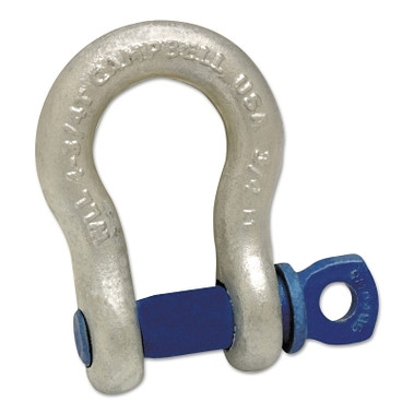 Campbell 419 Series Anchor Shackle, 1-1/16 in Opening, 5/8 in Bail Size, 3-1/4 t, Screw Pin Shackle (1 EA / EA)