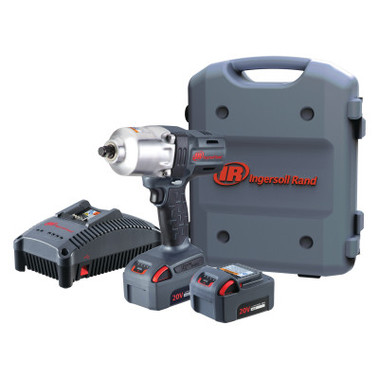 INGERSOLL RAND POWER TOOLS/HOISTS/AIR MOTORS W7152-K22 1/2" 20V Impact Kit  2 Batteries (1 EA)