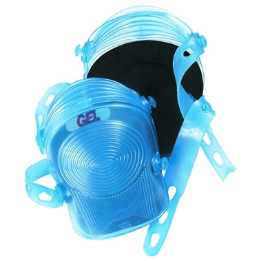CLC Custom LeatherCraft Professional Ultraflex Gel Knee Pads, Synthetic Rubber Straps, Blue (1 PR / PR)