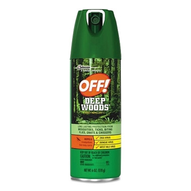 Diversey Deep Woods Dry Insect Repellent, 4oz, Aerosol, Neutral (12 CN / CT)