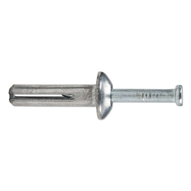 Powers by DeWalt Zamac Nailin Mushroom Head Nail Drive Anchor, 1/4 in x 1-1/2 in (100 EA / BX)
