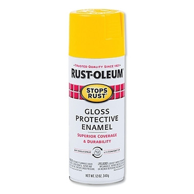 Rust-Oleum Stops Rust Protective Enamel Spray Paint, 12 oz, Aerosol Can,  Sunburst Yellow, Gloss Finish (6 CN / CA)