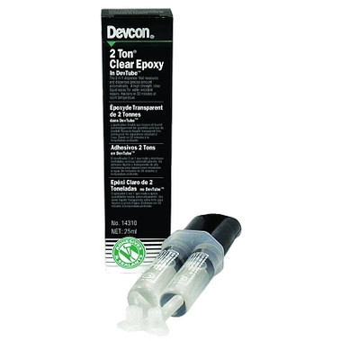 Devcon 2 Ton Clear Epoxy, 25 mL, Dev-Tube, Clear/White (1 TUBE / TUBE)