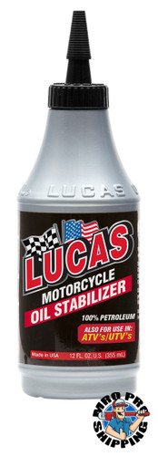 Lucas Oil Motorcycle Oil Stabilizer, 12 fl oz. (12 BTL / CS)
