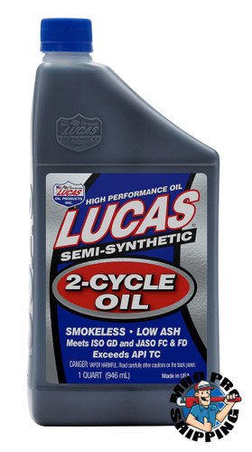 Lucas Oil Semi-Synthetic 2-Cycle Oil, 1 Quart (6 BTL / CS)