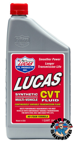 Lucas Oil Synthetic CVT Transmission Fluid, 1 Quart (6 BTL / CS)