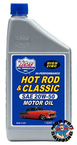 Lucas Oil Hot Rod & Classic Car HP Motor Oil SAE 20W-50, 1 Quart (6 BTL / CS)