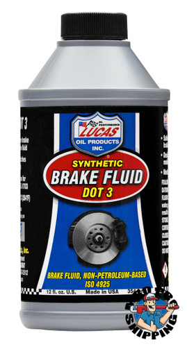 Lucas Oil Synthetic Brake Fluid DOT 3, 12 fl oz. (12 BTL / CS)