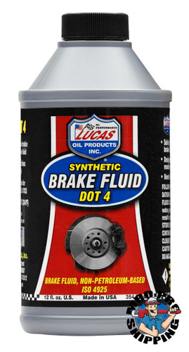Lucas Oil Synthetic Brake Fluid DOT 4, 12 fl oz. (12 BTL / CS)