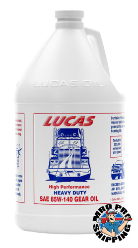 Lucas Oil SAE 85W-140 Heavy Duty Gear Oil, 1 Gallon (4 GAL / CS)