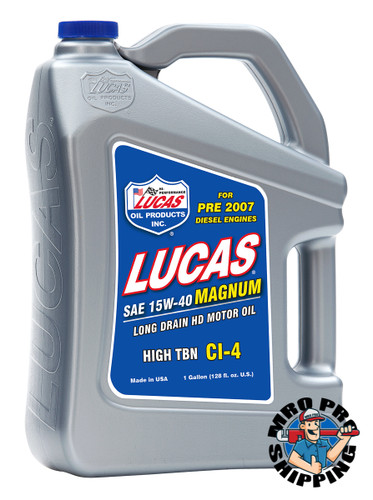 Lucas Oil SAE 15W-40 Magnum Motor Oil, 1 Gallon (4 GAL / CS)