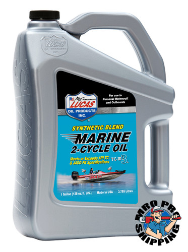 Lucas Oil Synthetic Blend TC-W3 2-Cycle Marine Oil, 1 Gallon (4 BTL / CS)