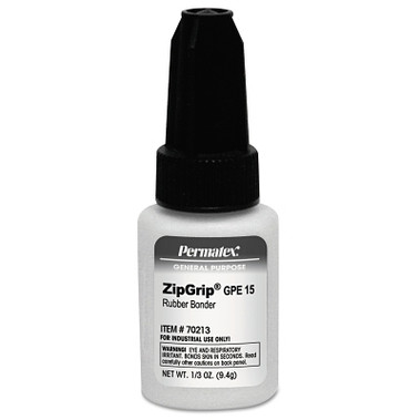Devcon ZipGrip Adhesive, GPE 15, 1/3 oz Bottle, Clear (12 EA / CA)