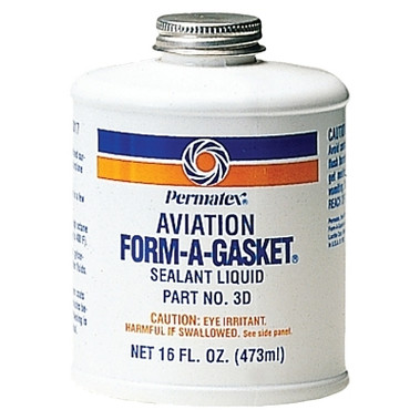 Permatex Form-A-Gasket Sealant, No 3 Aviation, 16 oz, Bottle, Reddish-Brown (12 EA / CS)