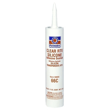 Permatex Clear RTV Silicone Adhesive Sealant, 11 oz Cartridge, Clear (1 EA / EA)