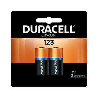 Duracell Lithium Battery, 3V, 123, 2/PK (2 EA / CD)