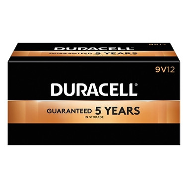 Duracell CopperTop Alkaline Battery, 9V, 12/BX (12 EA / PK)