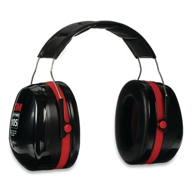 3M PELTOR Optime 105 Earmuff, 30 dB NRR, Black/Red, Over-the-Head (1 EA / EA)