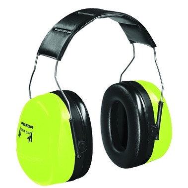 3M PELTOR Optime 105 Earmuff, 30 dB NRR, Hi-Viz Green, Over-the-Head (1 EA / EA)