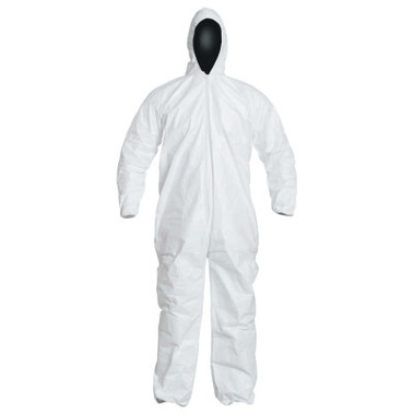 DuPont Tyvek IsoClean Coverall with attached Hood, White, 2X-Large (25 EA/CA)