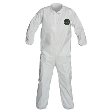DuPont ProShield 50 Collared Coveralls with Elastic Wrists/Ankles, White, 2X-Large (25 EA / CA)