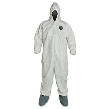 DuPont ProShield NexGen Coveralls with Attached Hood and Boots, White, X-Large (25 EA / CA)