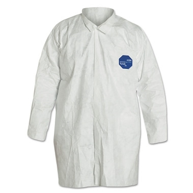 DuPont Tyvek Lab Coats No Pockets, X-Large, White (30 EA / CA)