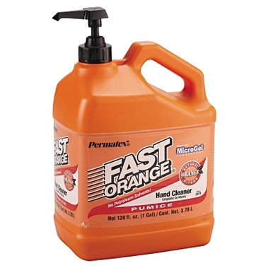 Permatex Fast Orange Pumice Lotion Hand Cleaner, Citrus, Bottle w/Pump, 1 gal (4 EA / CA)