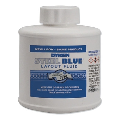 DYKEM Layout Fluid, 4 oz Brush-In-Cap, Blue (12 BO / CA)